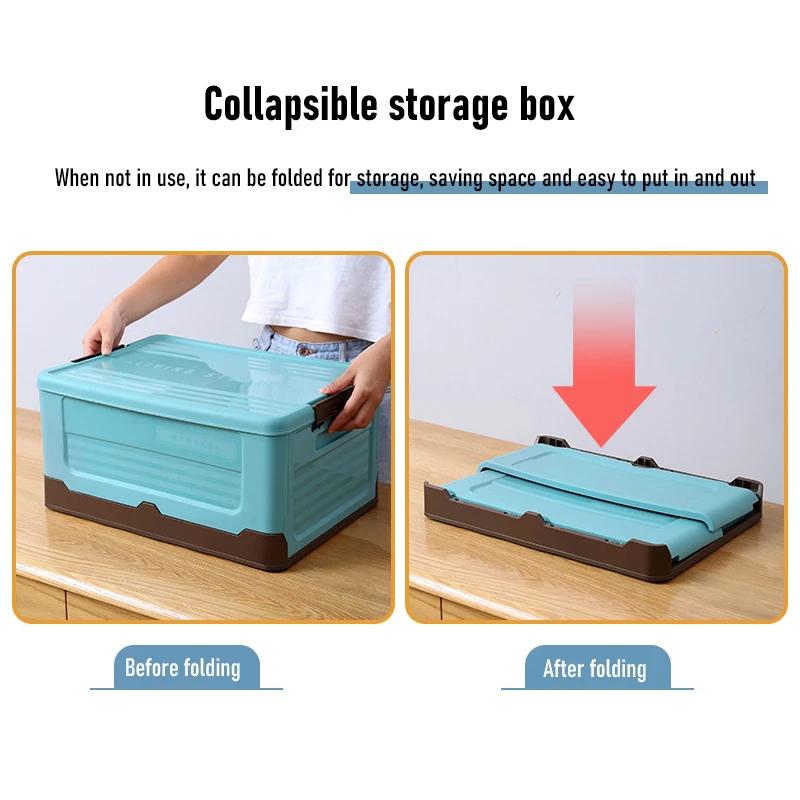 Trunk Car Outdoor Travel Folding Boxes Foldable Storage Box Plastic Clothes Organizer With Lid Toys Books Tools Big Box