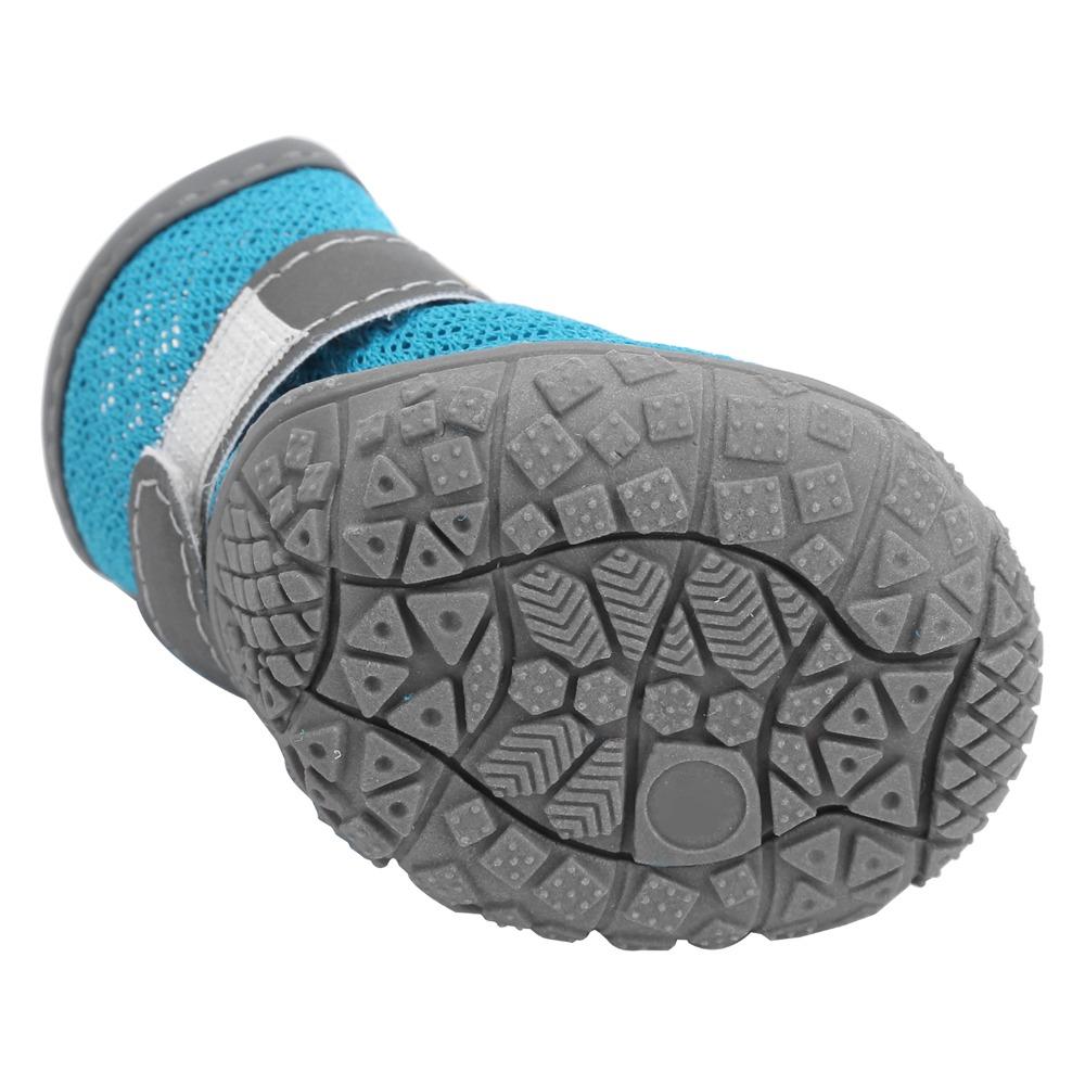 4pcs Mesh Holes Dog Booties Non Slip Sole Pet Paw Covers Small Dog Use Dog Shoes All Season Use