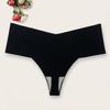 Women Panties Briefs Seamless Quick Dry Ice Silk Solid Color Anti-septic Mid Waist Thong Stretchy Butt-lifted Thin Female Underpants Underwear