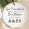 Yousheng Friends Close Christmas Ornaments Acrylic Hanging Plaques with Inspirational Quotes Cute Xmas Gifts for Best Friend