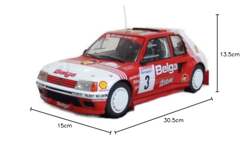 Ixo Model Peugeot 205 T16 85 Epple Rally #3 B.Darniche/A.Mahe 1/18 18RMC135