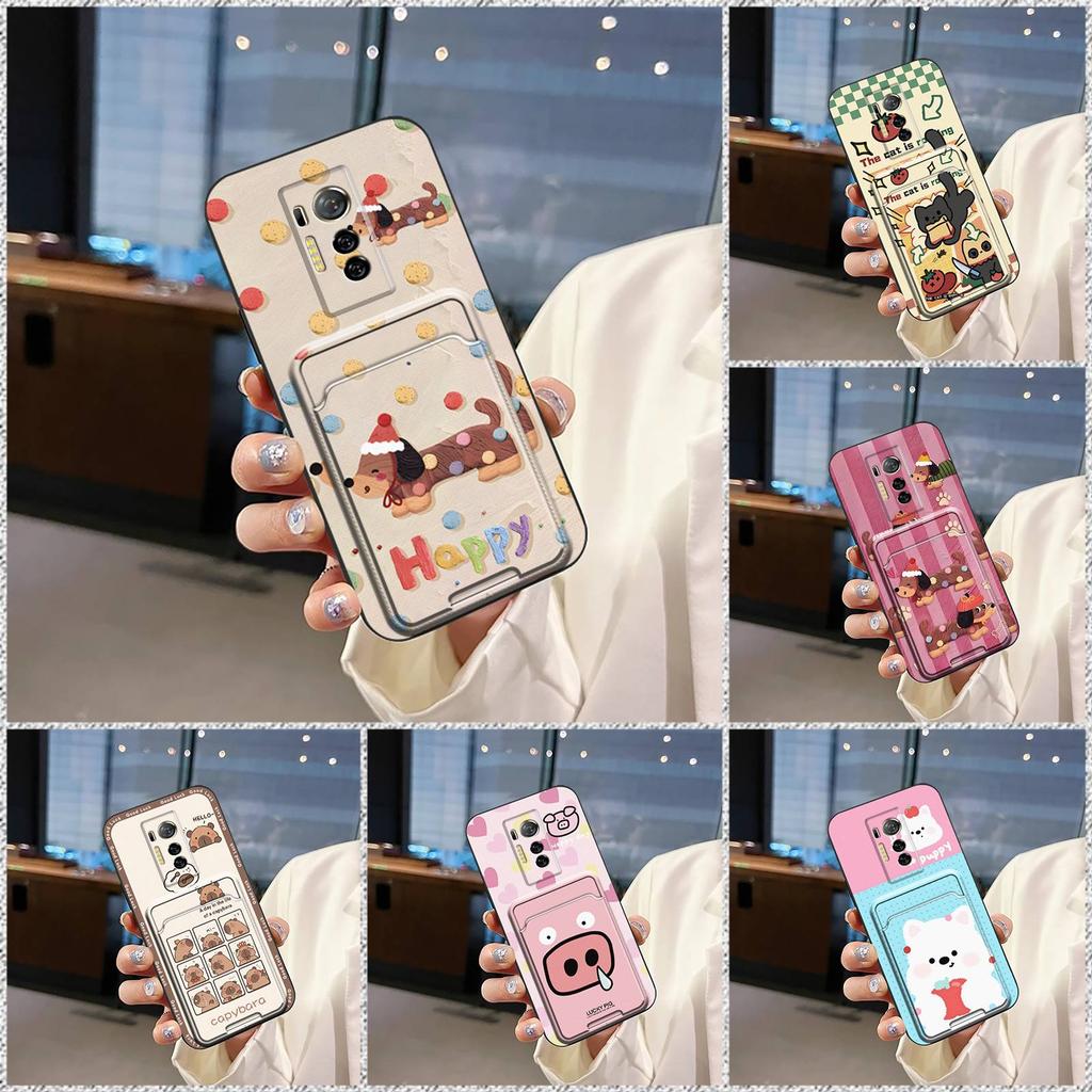 Fashion Design Anti-knock Phone Case For Tecno Phantom X/AC8 Graffiti Back Cover Silicone Durable Cartoon Card Bag Cover