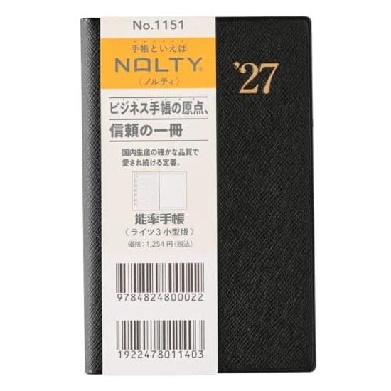 Nolty Planner 2027 Weekly Lights 3 Compact Version Black 1151 (Starts December 2026)