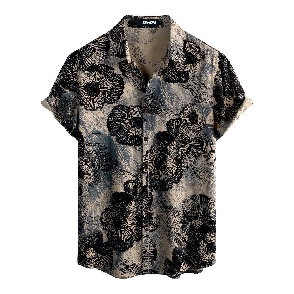 Men's Fashion Short Sleeve Shirts Summer Casual Tops Beach Party Vacation Shirts Outdoor Men's and Women's Shirt