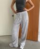 INJIACTIVE Ribbed Sweatpants Light Grey
