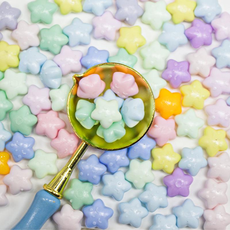 Colorful Macaron Star Wax Seal Set - Cute Aesthetic Wax Particles