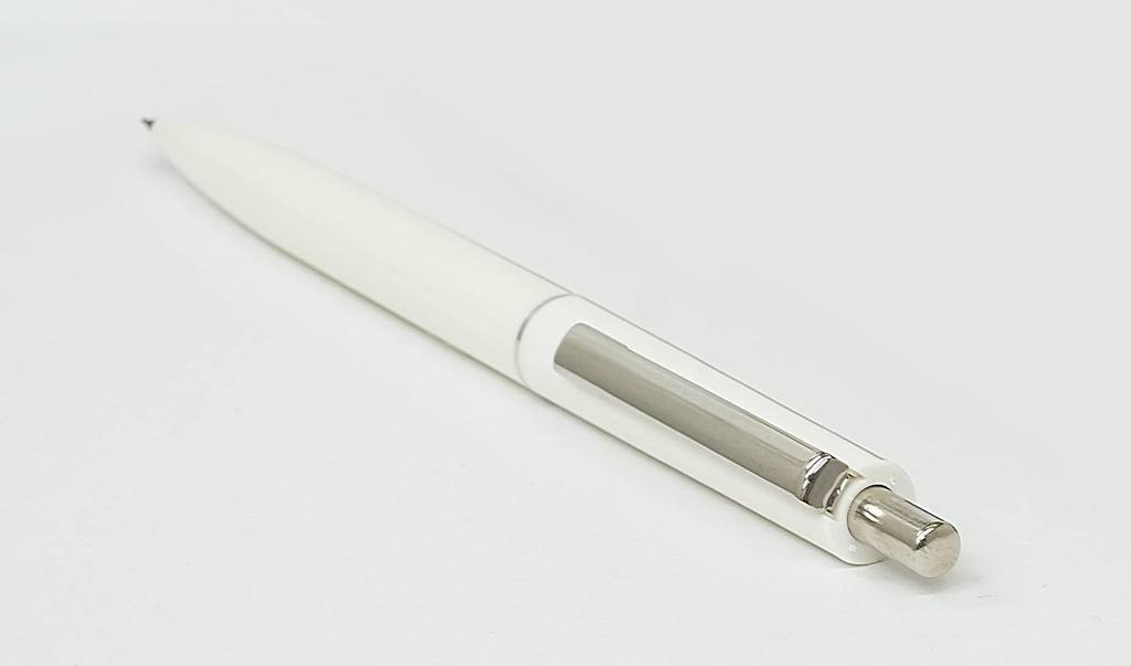 Тонкий пенал из воловьей кожи, черный, с тонким ластиком белого цвета и набором механических карандашей AP150 1965 года выпуска с металлическим зажимом, белого цвета, 2 шт., с выбивным стержнем