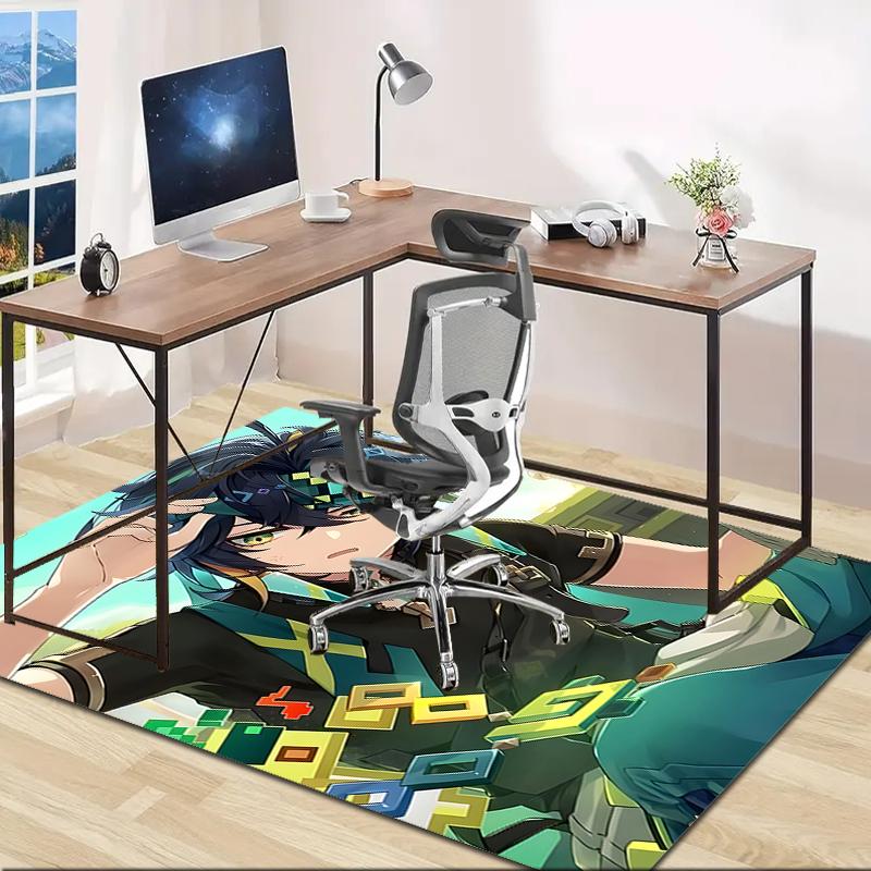 1pc Genshin Impact Kinich1 Design Area Rug - Non-Slip, Soft & Cozy Floor Mat for Living Room, Bedroom, Office - Indoor/Outdoor Decorative Carpet