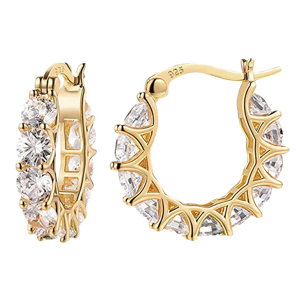 Модные французские кружевные серьги с цирконием, U-образные серьги, женские аксессуары