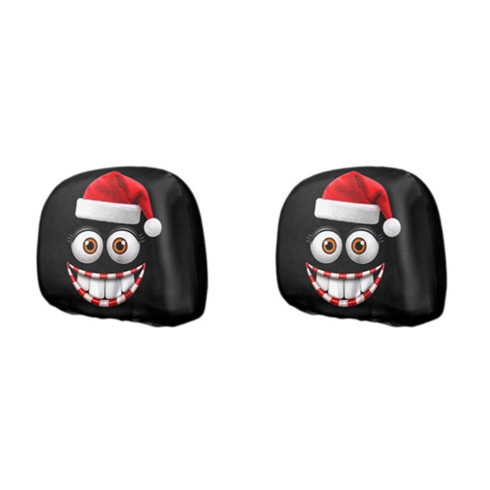 2PCS Cartoon Headrest Protector Elastic Car Pillow Protector Soft Neck Pillow Cover SUV