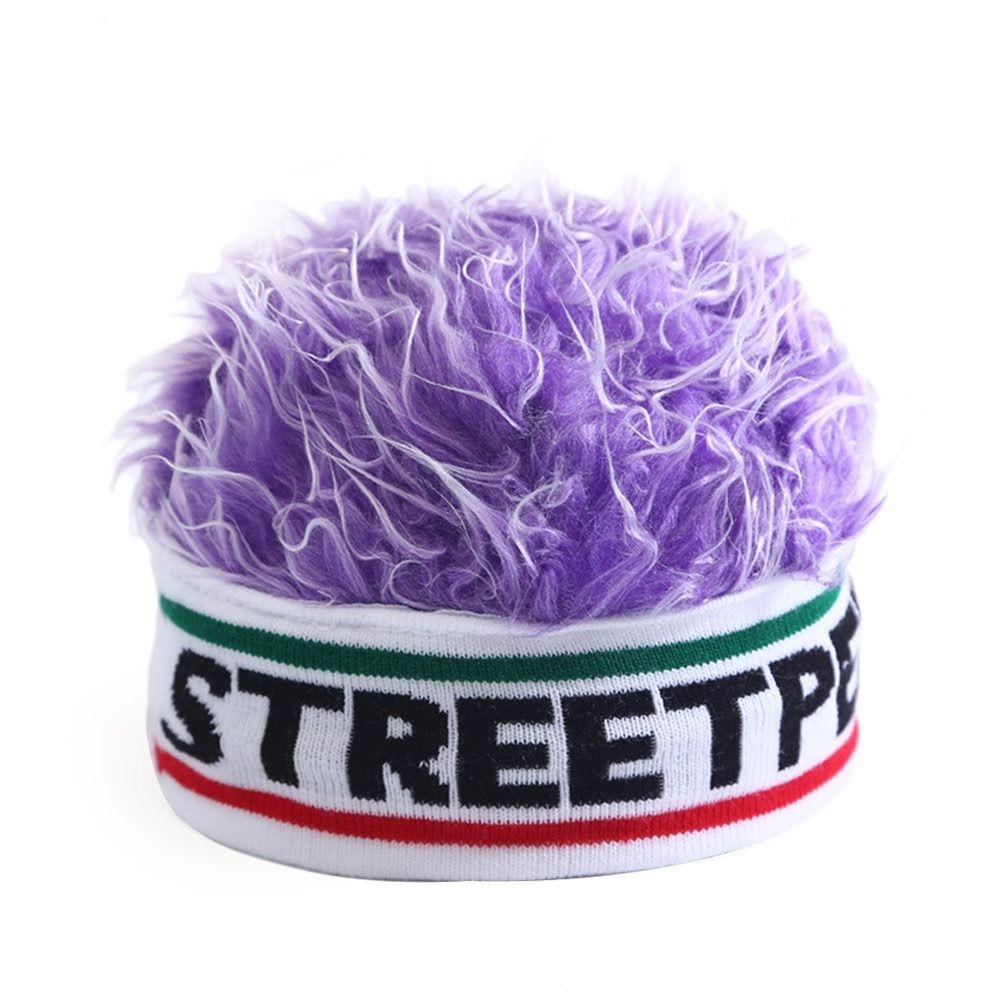 Вязаный детский парик шапка смешные волосы интегрированный головной убор модные шапки шапки дети