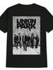 Повседневная футболка с круглым вырезом и графикой группы Linkin Park - Черная