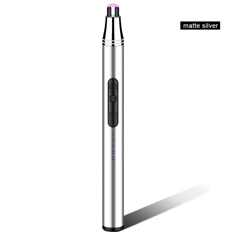 Mini Power Display Electric Pulse Flameless Arc Lighter Type-C USB Rechargeable Candle Kitchen Gas Stove Ignition Tool