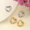 Women Jewelry Gift Hypoallergenic Heart Shaped S925 Studs Hoop Earrings
