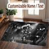 Custom Rug Guns N’ Roses Pattern Print Name Text Soft Non‑Slip Floor Carpet for Home Indoor Decoration