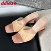 Fashion Fashion Transparent Women Heeled Wedges Slippers Shoes Spring Summer Ladies Wedges Slippers Slides Sandals Shoes Female Pumps