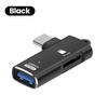 Адаптер 2 в 1 USB3.0 Type C для чтения карт TF OTG Высокоскоростная передача Чтение смарт-карт памяти Type C для iphone 15 16 ПК