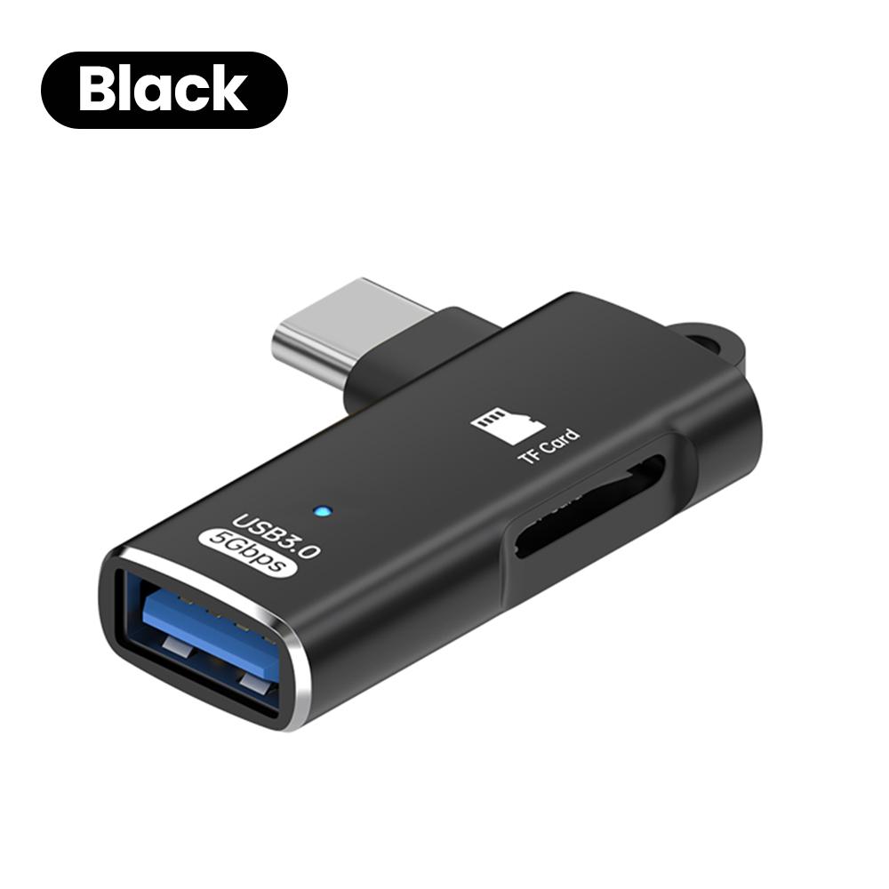 Адаптер 2 в 1 USB3.0 Type C для чтения карт TF OTG Высокоскоростная передача Чтение смарт-карт памяти Type C для iphone 15 16 ПК