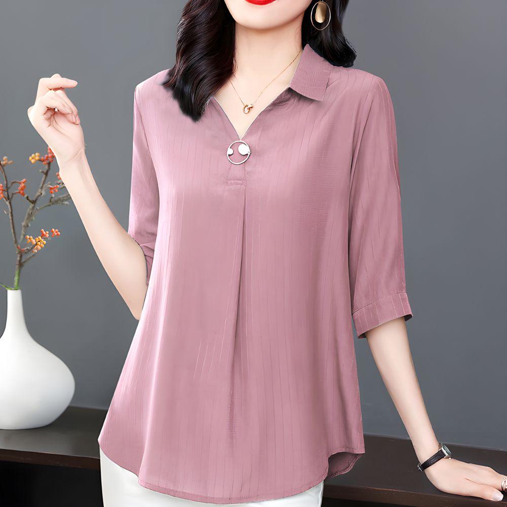 Летние женские рубашки с коротким рукавом, винтажные однотонные длинные свободные женские блузки, повседневный женский топ M-5XL