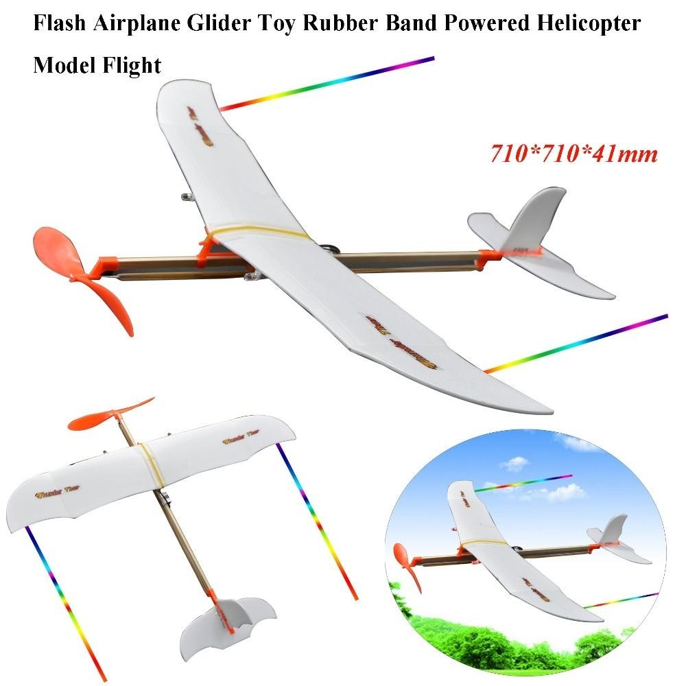 Popular Rubber Band Powered Helicopter Ligthweight Students Flight Competition  for Kids Outdoor
