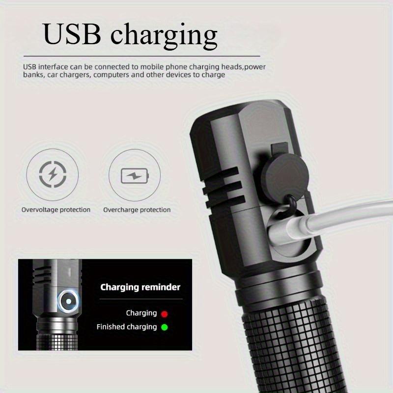USB перезаряжаемый фонарик аварийное освещение портативный для исследования на открытом воздухе кемпинга IP65 водонепроницаемый материал из алюминиевого сплава 3 режима