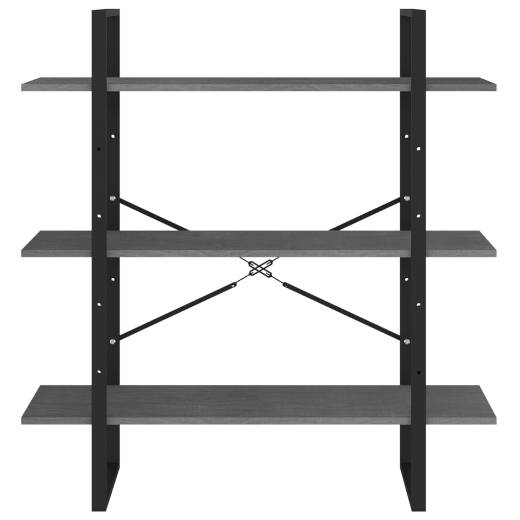 Bücherregal mit 3 Etagen, Ablage im Flur, Aussteller im Wohnzimmer, Balkonregal für Pflanzen, 100x30x105 cm