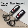 Carbon Fiber Car Logo Key Chains Keyring Emblem Key Rings For Toyota GRsport Hilux Aygo Yaris Corolla Rav4 GR Auris
