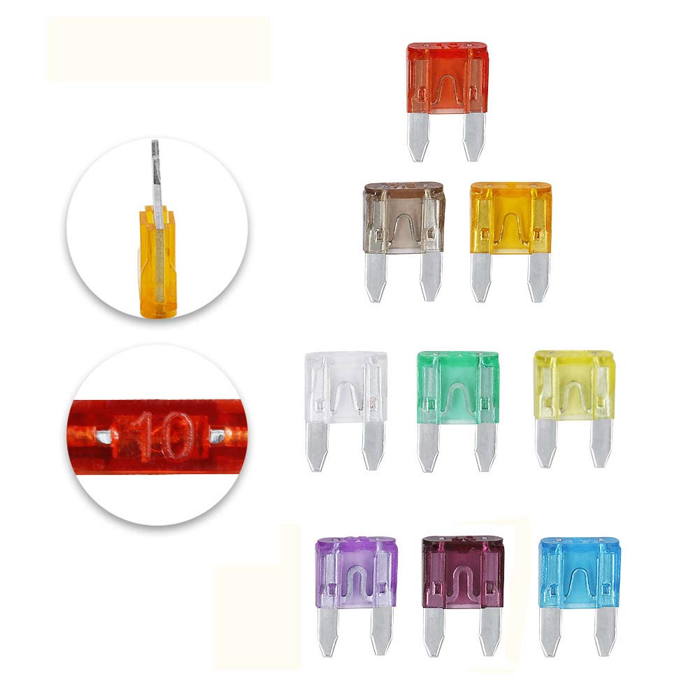 Набор мини-плоских предохранителей AHL 5A 7.5A 10A 15A 20A 25A 30A 35A 40A по 10 шт. каждого 90 шт.