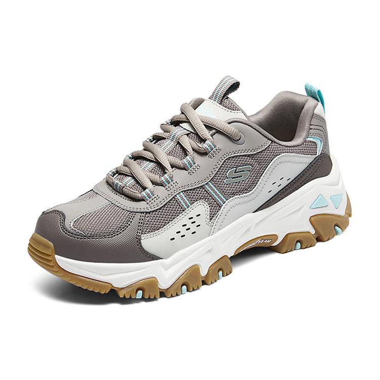 Skechers Амортизирующие износостойкие дышащие увеличивающие рост низкие уличные ботинки женские серый-коричневый 180128-CHTN