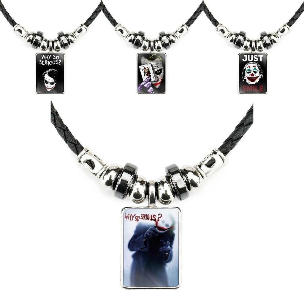 Классическое ожерелье-подвеска из фильма «Джокер» для мужчин, ручная работа, геометрическая цепочка из кожаного шнура