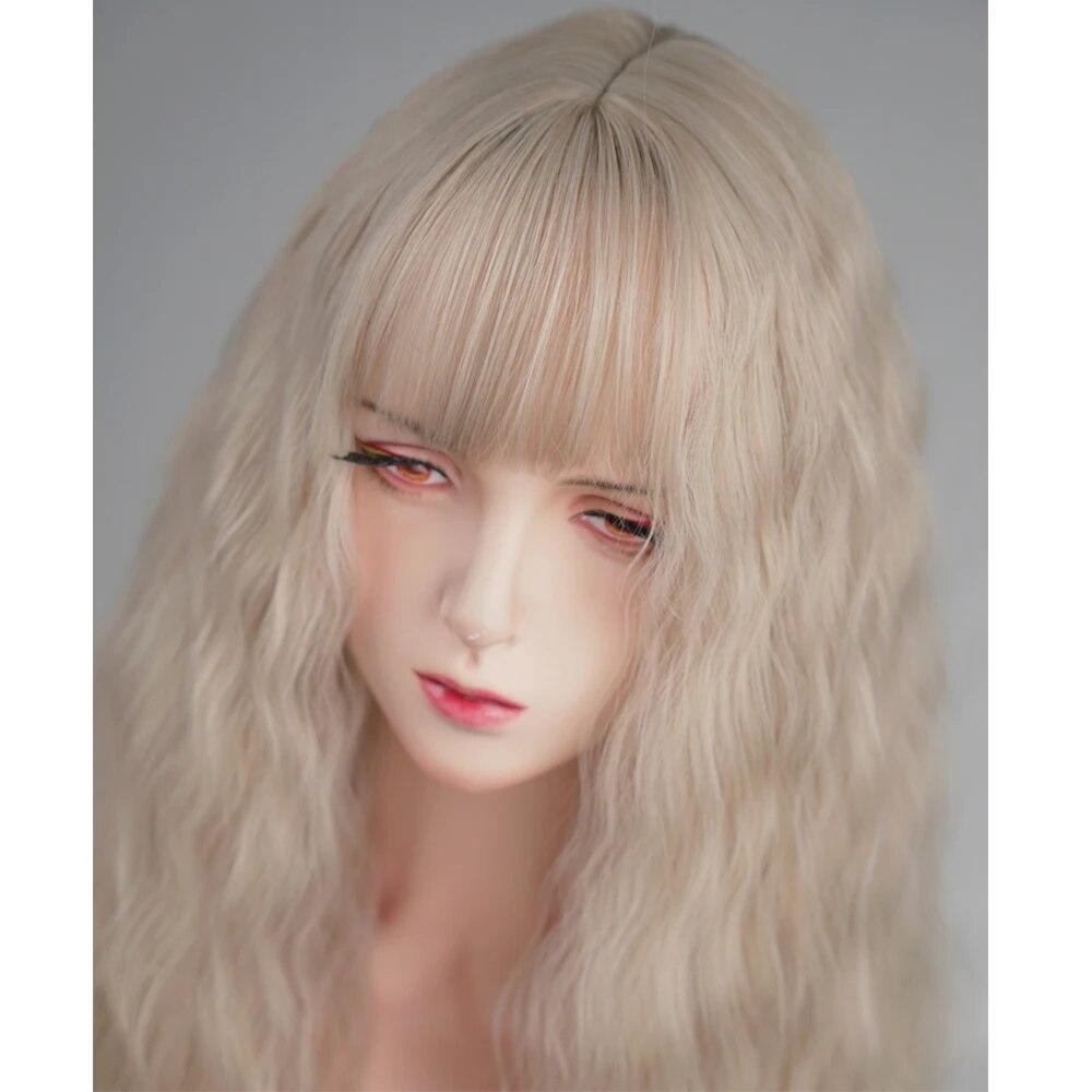 40In синтетический длинный вьющийся парик Белый Розовый Коричневый Оранжевый Лолита Косплей Женский Парик Волос для Ежедневной Вечеринки