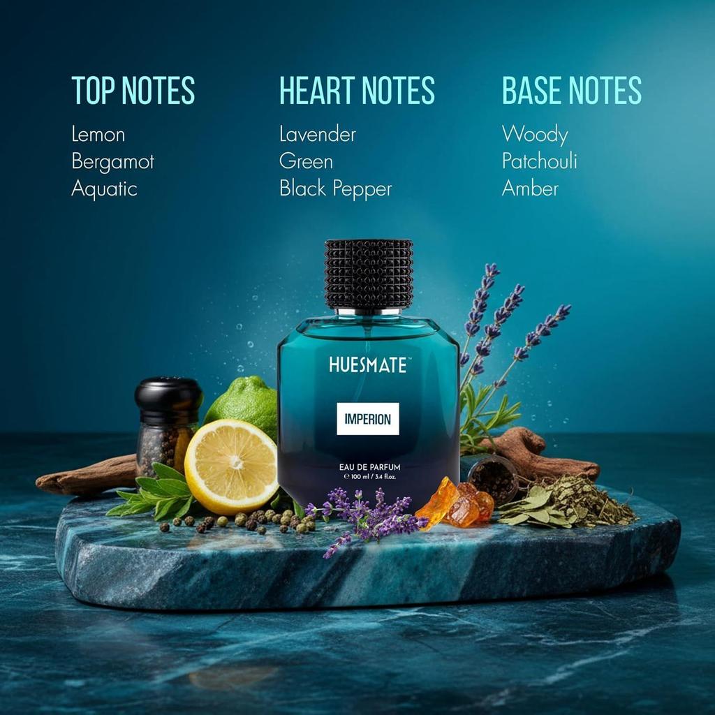 IMPERION Luxury Perfume for Men | Bold & Long Lasting Fragrance | Premium EDP | Aromatic, Citrus, Aquatic, Woody, Oriental Scent Profile
