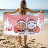 Мультяшное рождественское полотенце Dudu Bubu, пляжное полотенце, большое, быстросохнущее, впитывающее, мягкое, для плавания, пляжное полотенце для мужчин и женщин