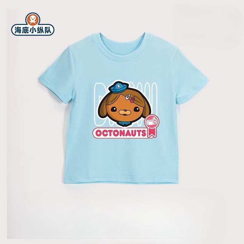 Детская футболка Potdemiel Octonauts 100% хлопок, Новый летний стиль, Для мальчиков и девочек, Повседневная, Удобная, Дышащая детская футболка