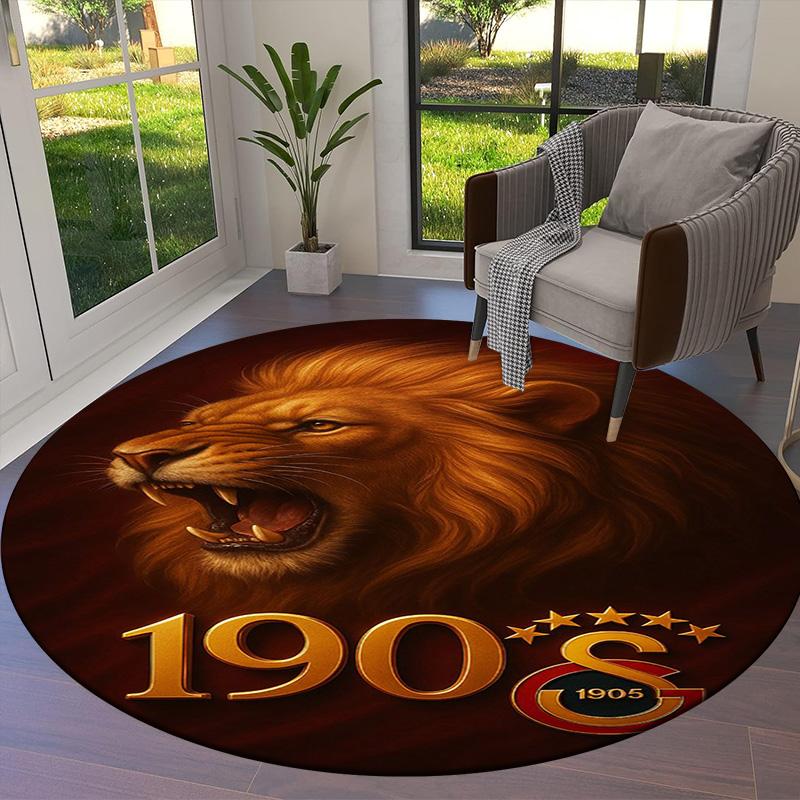 Круглый ковер Galatasaray S, Ковер для гостиной, спальни, дивана, игровой комнаты, Декор, Нескользящий коврик для пола