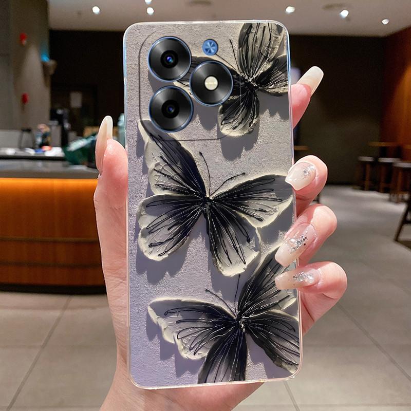 Модные Цветы Для Itel S23+ S23 Plus S681LN ItelS23+ 2023 Прозрачный Силиконовый Защитный Чехол-Накладка На Заднюю Панель Телефона Мягкий ТПУ Чехол