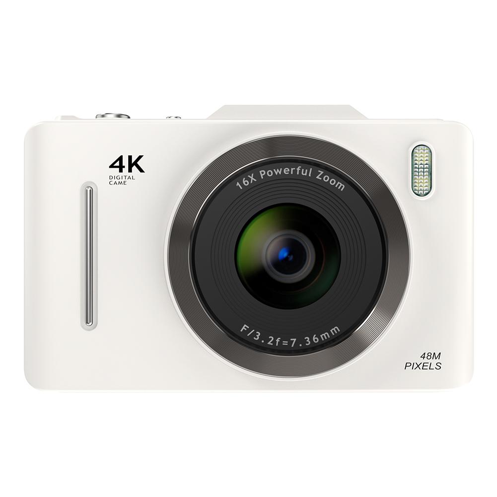 Цифровая CCD-камера HD 4K 48 МП с 16-кратным зумом, камера типа «наведи и снимай», 2,8-дюймовый экран, фото-видеокамера для мальчиков, девочек, подростков