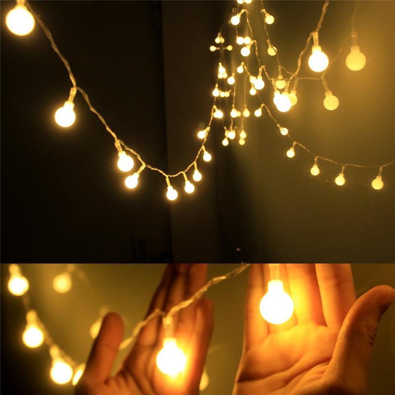 1.5M 3M 6M Garland Fairy LED Ball String Lights Waterproof For Christmas Tree Wedding Home Indoor Decoration Battery Powered