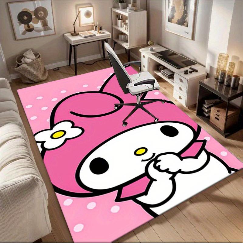 1 шт. Офисный ковер с принтом Sanrio Melody Русалка, Прямоугольный коврик под стол, Идеальный декор для гостиной, спальни, кухни, Нескользящий коврик для пола