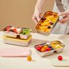 WORTHBUY 304 Stainless Steel Lunch Box With Lid Portable Fruit Salad Food Container Stackable Leak Proof Bento Box For Student