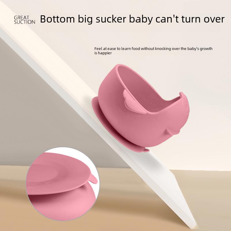 Силиконовый набор детской посуды «Сова»: Разделенная тарелка и контейнер для еды для детей и младенцев