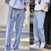 Summer Loose Straight-leg Men's Jeans Soft Elastic Fashion Casual Male Denim Trousers