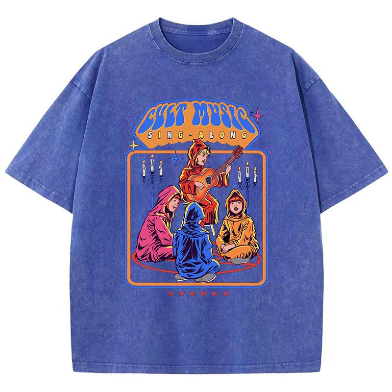 Футболка с принтом Club Music для женщин, стираная, модная футболка Street Tide Distress с коротким рукавом, дышащая, мягкая футболка