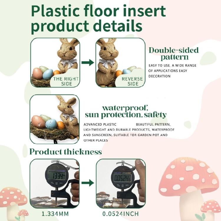 Outdoor Garden Stake Rabbit and Eggs Lawn Sign for Easters and Seasonal Event Elegant Spring Party Yard Decoration