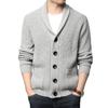 Модный новый мужской свитер с длинными рукавами, кардиган, карманная водолазка, чистый цвет, трикотаж