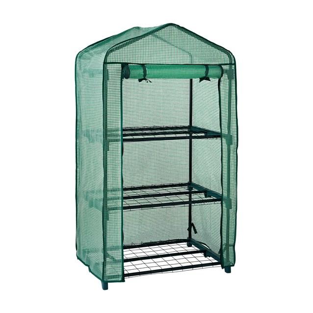 TG63479 MINI GARDEN GREENHOUSE FOIL TUNNEL FOR SHADE CULTURES on a bed