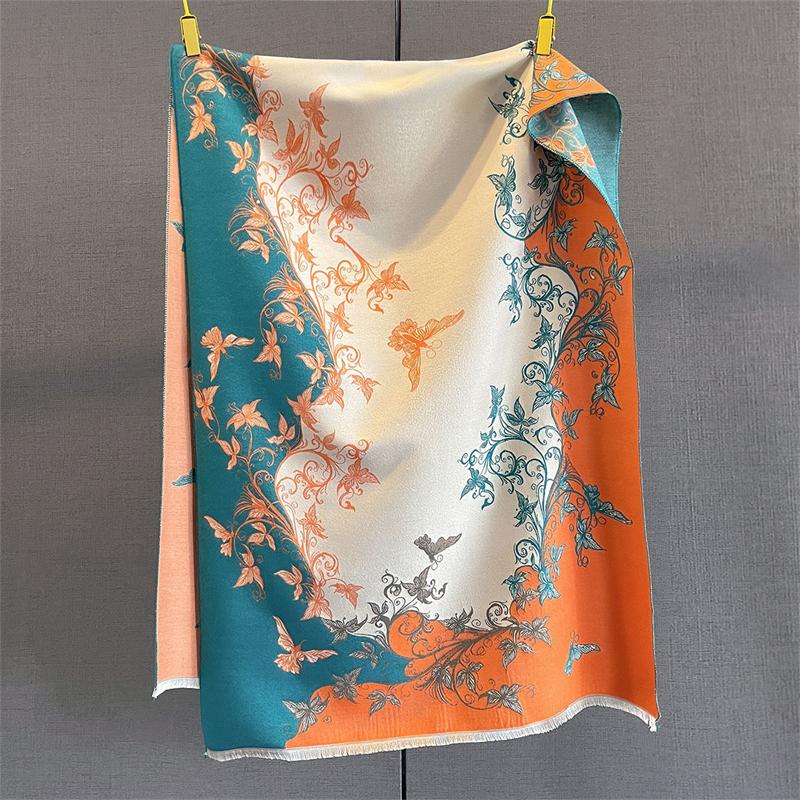 Fashion Luxury Thicken Warm Winter Women Scarf Imitation Cashmere Shawl Pashmina Scarves Female Wrap Blanket Ladies Poncho