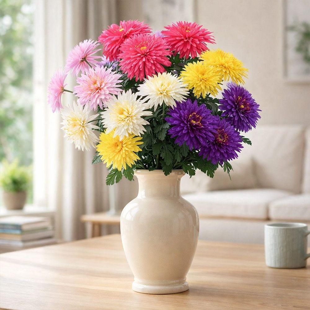 7Head Artificial Flower DIY Flower Flowers Bouquet Chrysanthemum Bouquet Photography Props