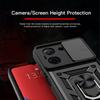 KEYSION Shockproof Case for Redmi A5 4G Silicone+PC Slide Camera Lens Protection Ring Stand Phone Back Cover for Xiaomi POCO C71