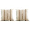 2 Pcs Throw Pillowcase Bohemian Style Color Matching Square Shape Bedroom Living Room Sofa Decoration Pillowcase Pillow Cover